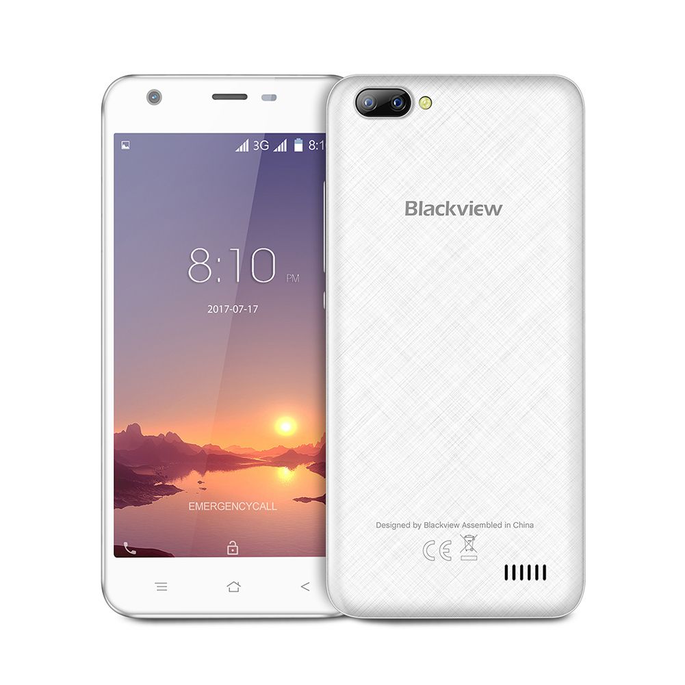 Téléphone mobile Blackview Blackview A7 Pro 5.0 pouces Android 7.0 3G Smartphone 2 Go + 16 Go Blanc Téléphone mobile Blackview Blackview A7 Pro 5.0 pouces Android 7.0 3G Smartphone 2 Go + 16 Go Blanc