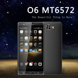 Téléphone mobile Outad Smartphone O6 MT6572 Téléphone intelligent Double c?ur 5 pouces 3G 1 Go + 8 Go noir EU plug Android 6.0