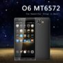 Smartphone O6 MT6572 Téléphone intelligent Double c?ur 5 pouces 3G 1 Go + 8 Go noir EU plug Android 6.0 –  Téléphone mobile (Autre)